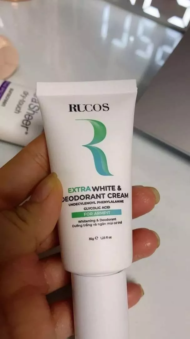 Kem trắng nách khử mùi, giảm thâm vùng mông, nách, bẹn Extra White & Deodorant Rucos