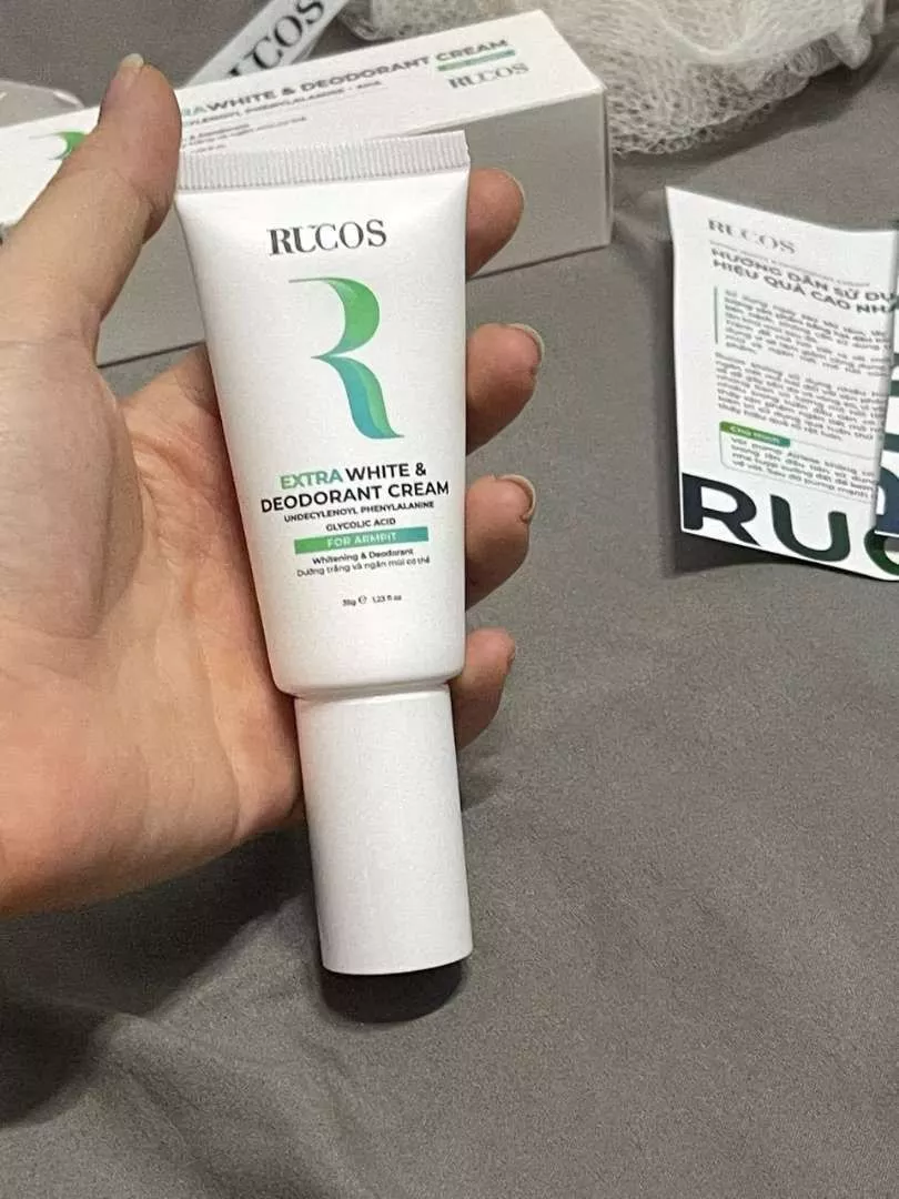 Kem trắng nách khử mùi, giảm thâm vùng mông, nách, bẹn Extra White & Deodorant Rucos
