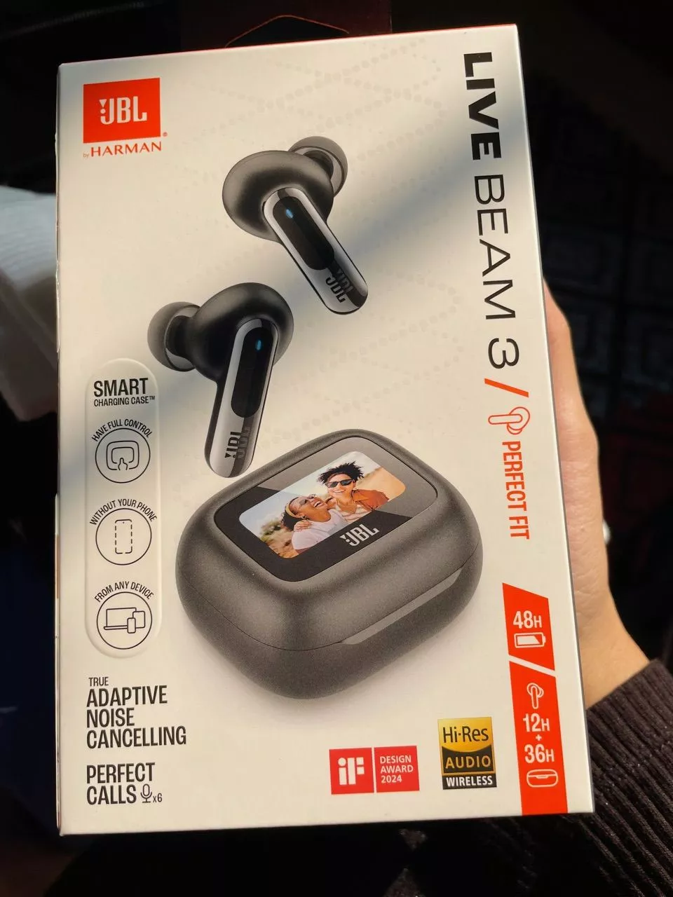 Tai Nghe True Wireless JBL Live Beam 3 có màn hình cảm ứng - Hàng Chính Hãng