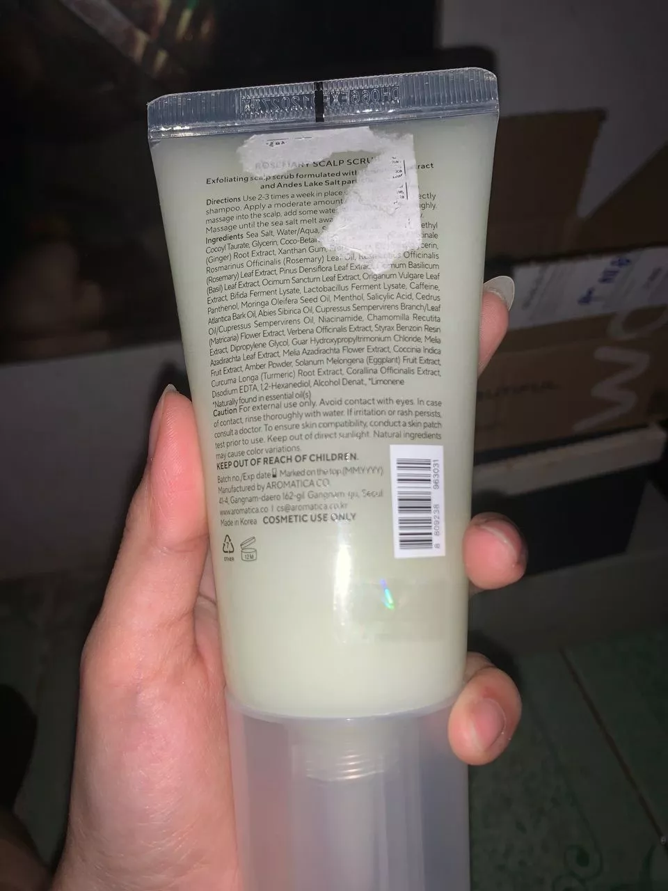 Tẩy Tế Bào Chết Da Đầu Aromatica Chiết Xuất Hương Thảo 165ml