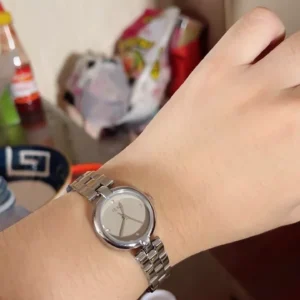 Đồng Hồ Nữ IEKE Mặt Tròn Số Đính Đá, Size 25, Dây Kim Loại Kháng Gỉ Sét, Chống Nước Tốt