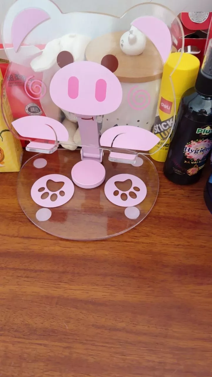 GOOJODOQ Stand Tablet PC Acrylic Đế dễ thương Xoay 360° Chân đế có thể điều chỉnh