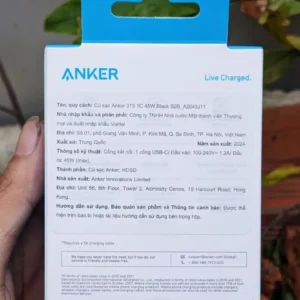 Củ sạc nhanh Anker Nano 70W | 3 cổng 2C1A sạc 3 thiết bị cùng lúc | Dành cho Samsung - iPhone 15/16 - Macbook - A121A
