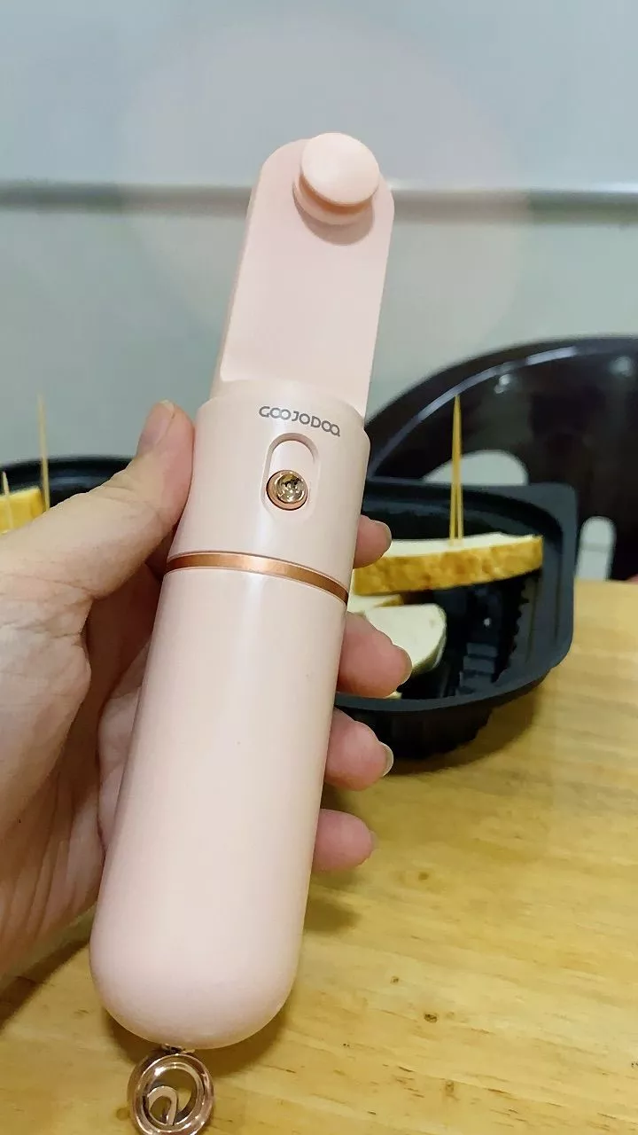 Quạt mini cầm tay GOOJODOQ, 3 tốc độ, cánh quạt bền bỉ sạc Type-c
