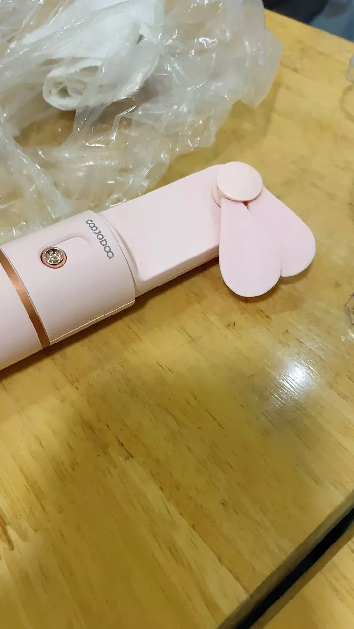 Quạt mini cầm tay GOOJODOQ, 3 tốc độ, cánh quạt bền bỉ sạc Type-c