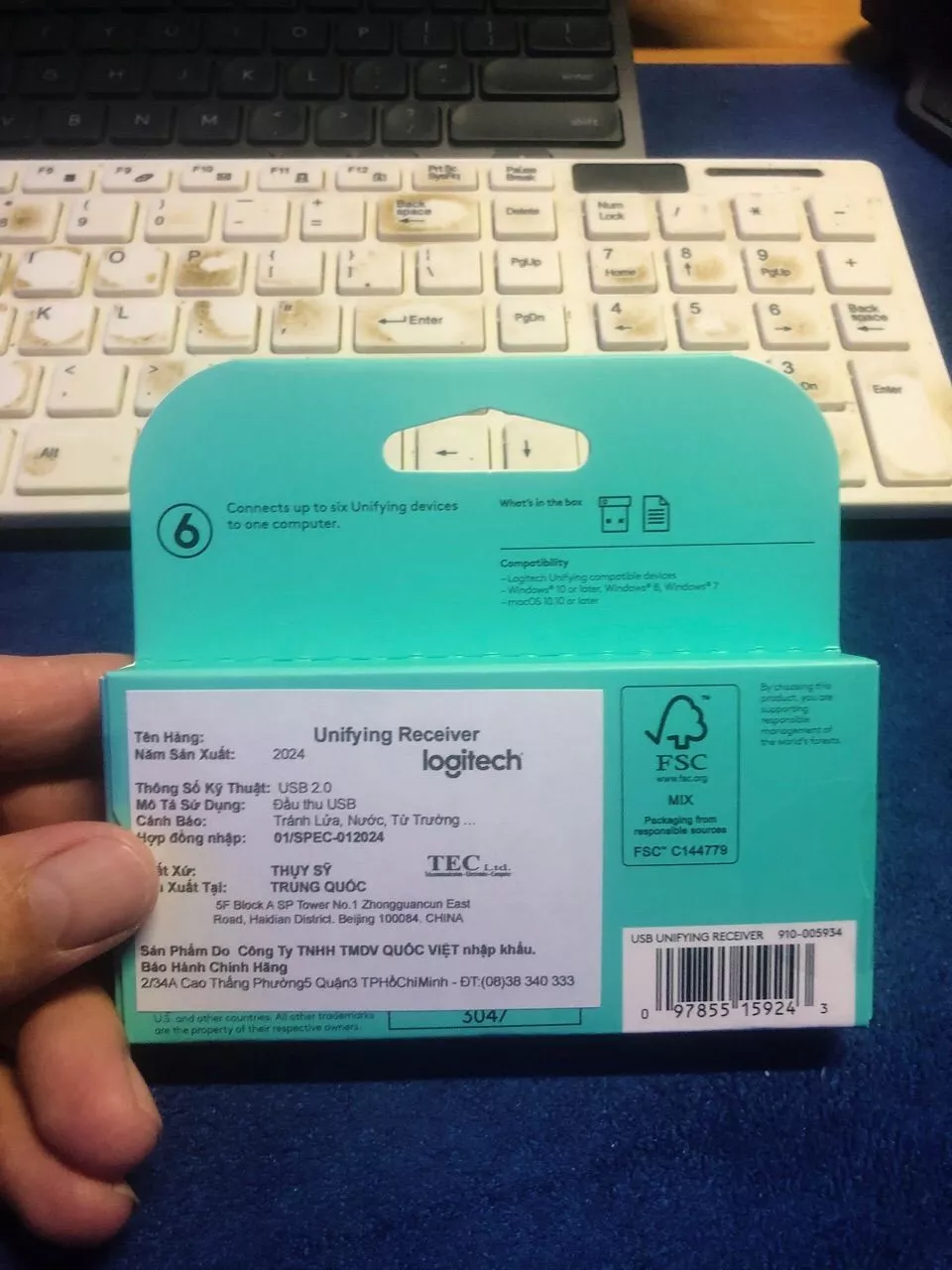 Đầu thu tín hiệu USB UNIFYING Logitech - Dành cho các sản phẩm Unifying Logitech