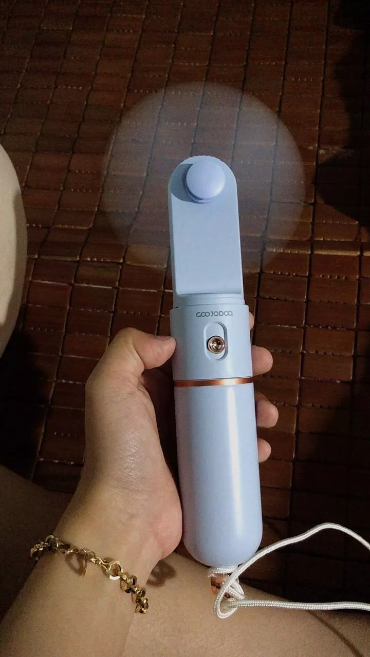 Quạt mini cầm tay GOOJODOQ, 3 tốc độ, cánh quạt bền bỉ sạc Type-c