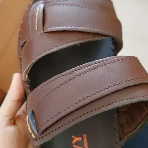 {KM - Mua 01 tặng 01 đôi dép} Dép Quai Ngang Nam Da Bò Thật DONAVY Cao Cấp, May Handmade Quai Và Đế Rất Chắc Chắn D.DELA