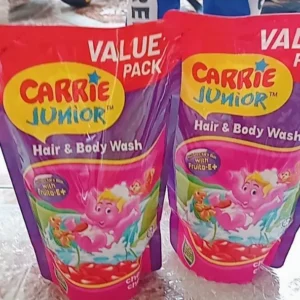 Combo 2 Túi Sữa Tắm Gội thiên nhiên Sạch Dịu Nhẹ & ẩm mịn Cho Bé Carrie Junior Cheeky Cherry 500g x2 (quà mùi ngẫu nhiên