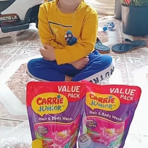 Combo 2 Túi Sữa Tắm Gội thiên nhiên Sạch Dịu Nhẹ & ẩm mịn Cho Bé Carrie Junior Cheeky Cherry 500g x2 (quà mùi ngẫu nhiên