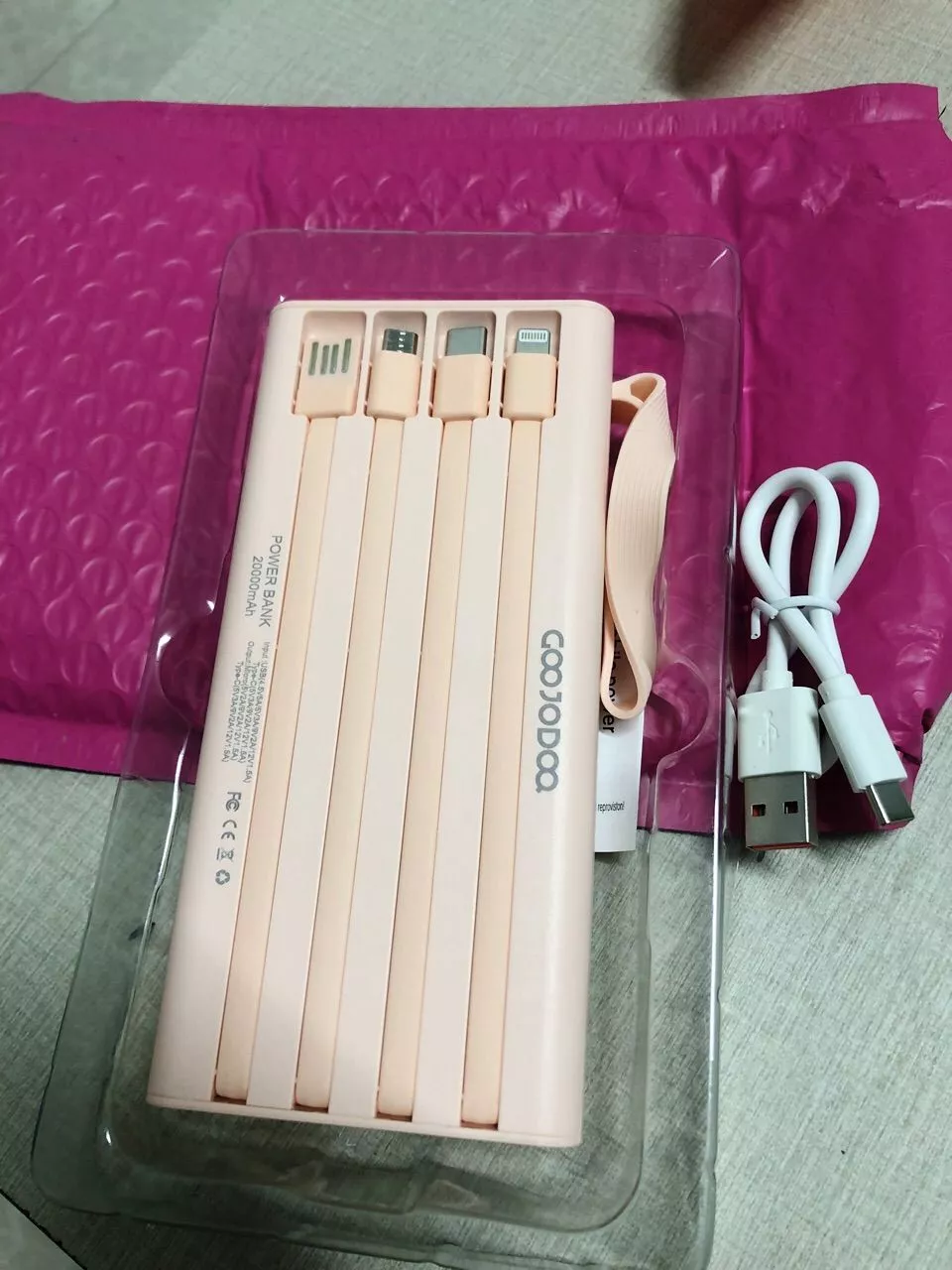 Bộ sạc dự phòng mini GOOJODOQ 22,5w Màn hình LED 20000mAh có chế độ đèn pin