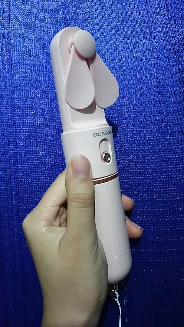 Quạt mini cầm tay GOOJODOQ, 3 tốc độ, cánh quạt bền bỉ sạc Type-c