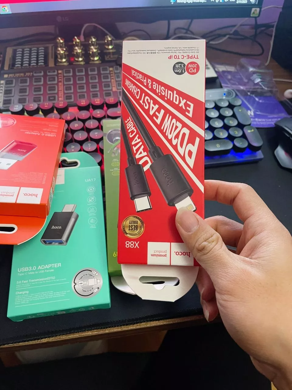 Đầu chuyển đổi type c sang phone Hoco typec và usb không dùng được micro và tai nghe