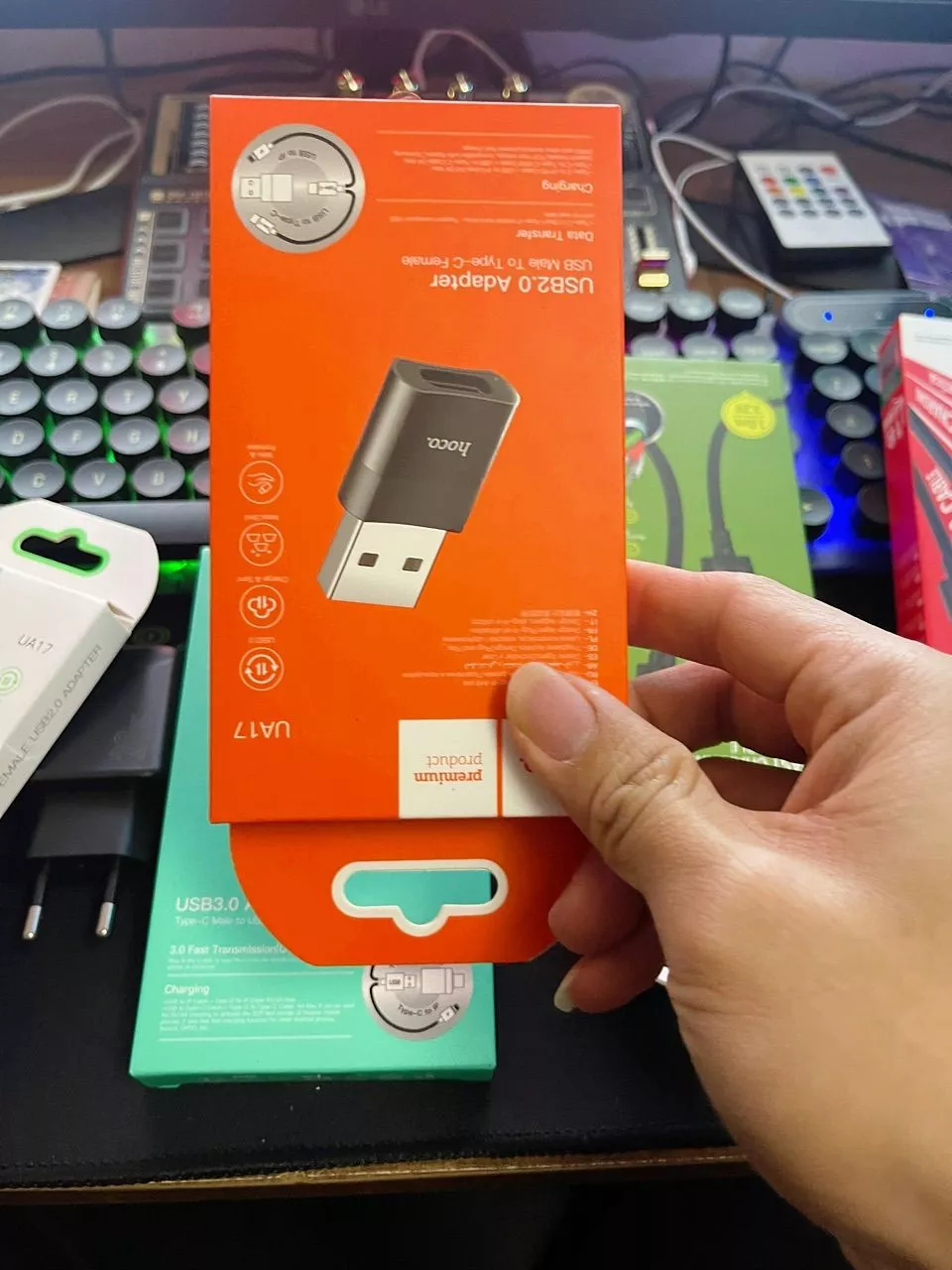 Đầu chuyển đổi type c sang phone Hoco typec và usb không dùng được micro và tai nghe