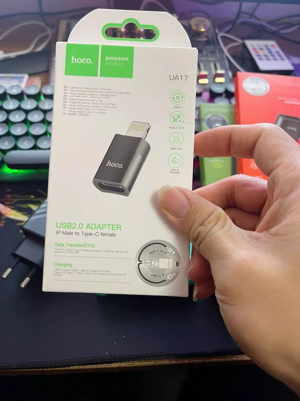 Đầu chuyển đổi type c sang phone Hoco typec và usb không dùng được micro và tai nghe