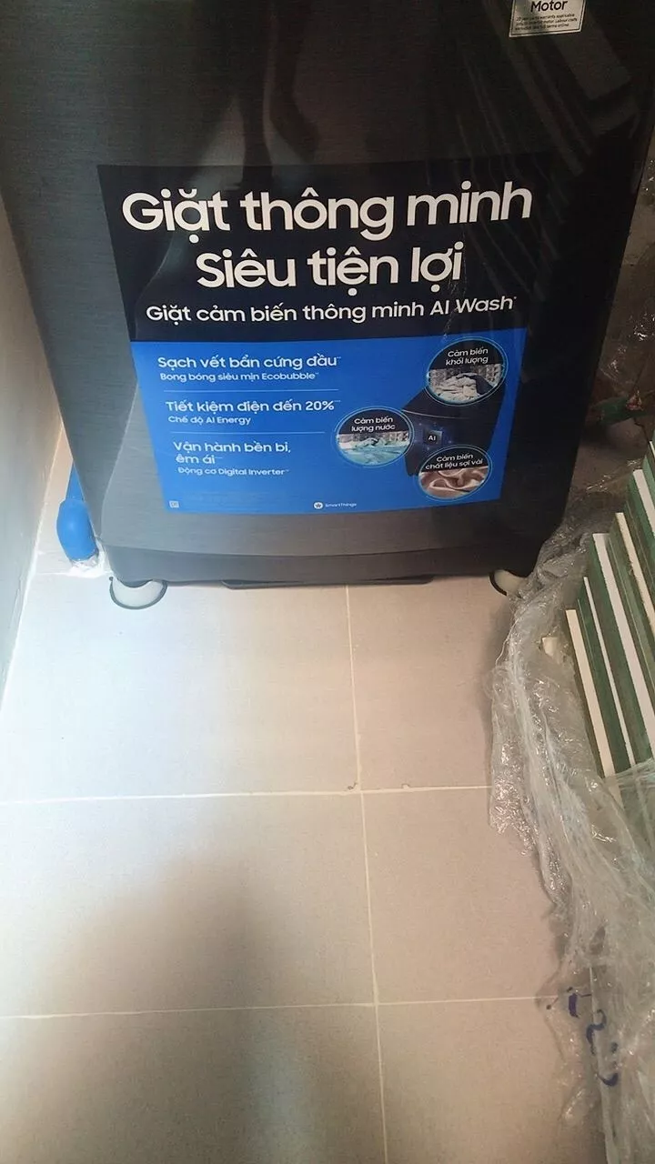 Máy Giặt Samsung Bespoke AI Cửa Trên 13 kg WA80F13S5BSV - AI Wash cảm biến bảo vệ vải, màu Đen