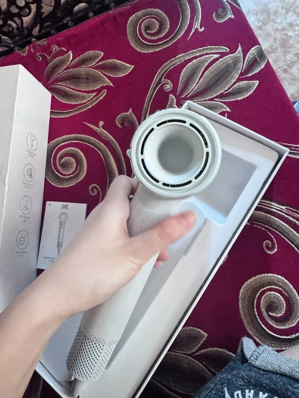 Máy sấy tóc tốc độ GOOJODOQ 300 triệu ion âm 110.000 vòng/phút lọc từ điều chỉnh nhiệt độ 4 tốc độ