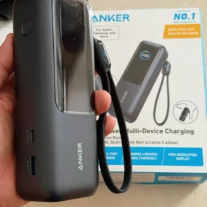 [ANKER] Sạc dự phòng Anker Zolo 25.000mAh | Công suất 165W | Tích hợp 2 cáp USB-C có thể rút gọn | Có màn hình - A1695