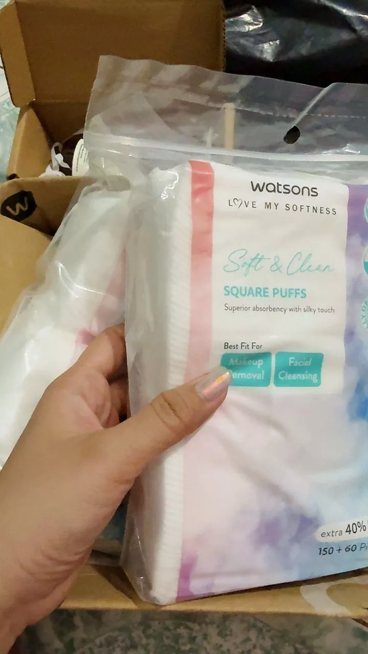 Bông Tẩy Trang Watsons Square Puffs 150S+40%