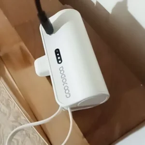 GOOJODOQ 5000mah Mini Power Bank cho iPhone Android Phone Cáp tích hợp Bộ sạc di động nhỏ gọn Lightning & Type C