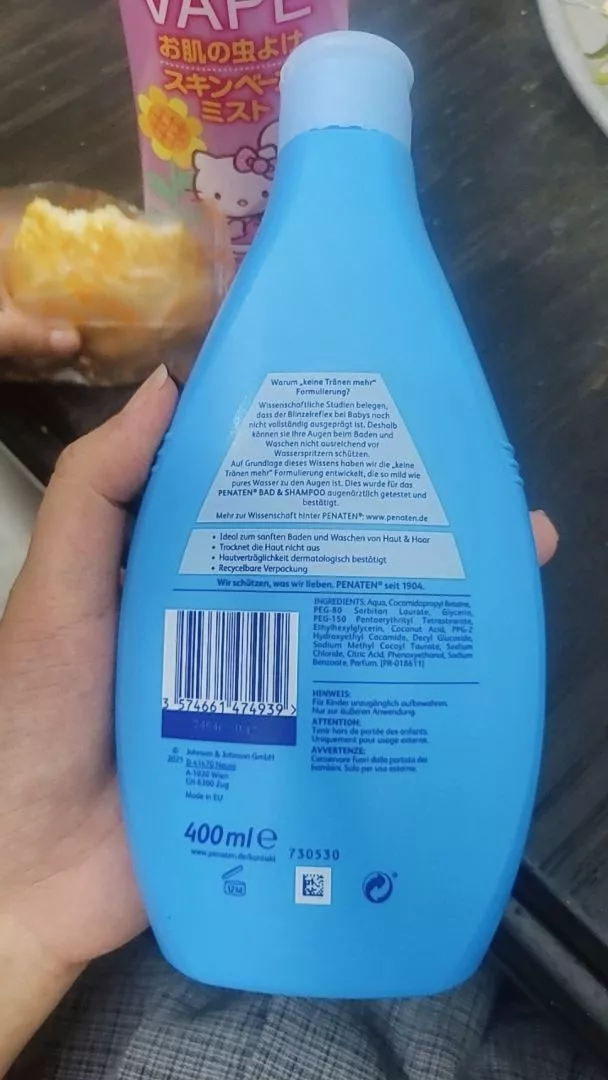 Sữa tắm gội chống cảm cúm Penaten Đức 2in1 giúp giảm ho cảm cúm cho bé 400ml