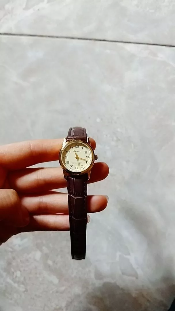 Đồng hồ nữ dây da Casio chính hãng Anh Khuê LTP-V001GL-9BUDF