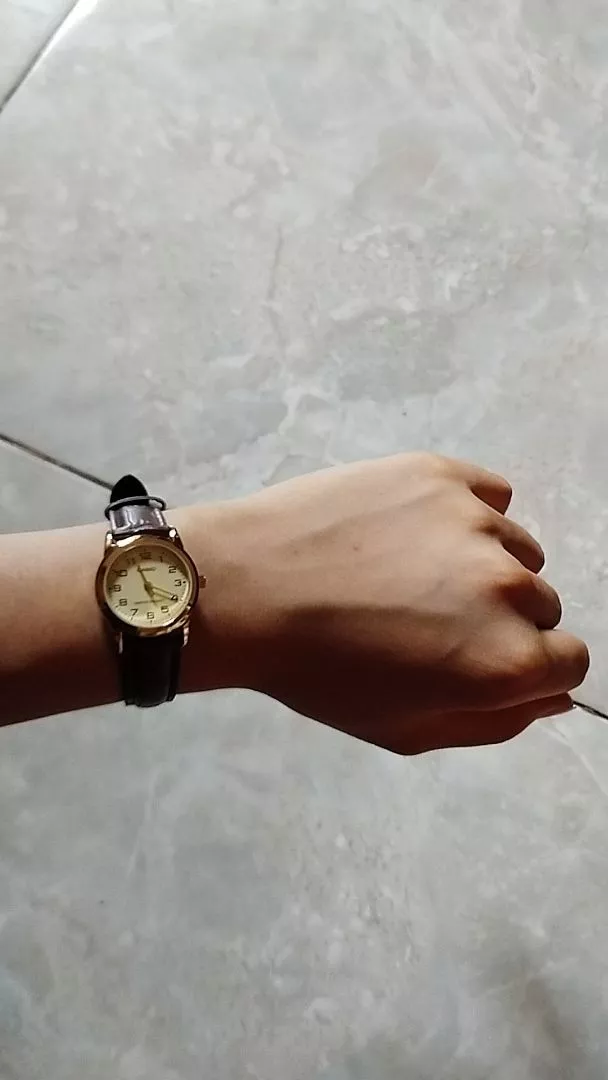 Đồng hồ nữ dây da Casio chính hãng Anh Khuê LTP-V001GL-9BUDF