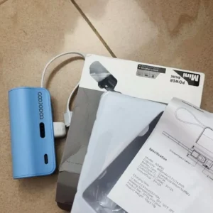 GOOJODOQ 4000mAh Mini Power Bank Sạc di động Type-C và phích cắm cho điện thoại/đồng hồ/tai nghe