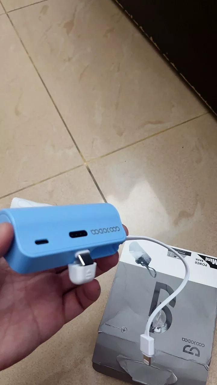 GOOJODOQ 4000mAh Mini Power Bank Sạc di động Type-C và phích cắm cho điện thoại/đồng hồ/tai nghe