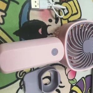 Quạt Cầm Tay Tích Điện Dung Lượng Pin Khủng 3000 MAh, Quạt Mini 3 Tốc Độ Gió