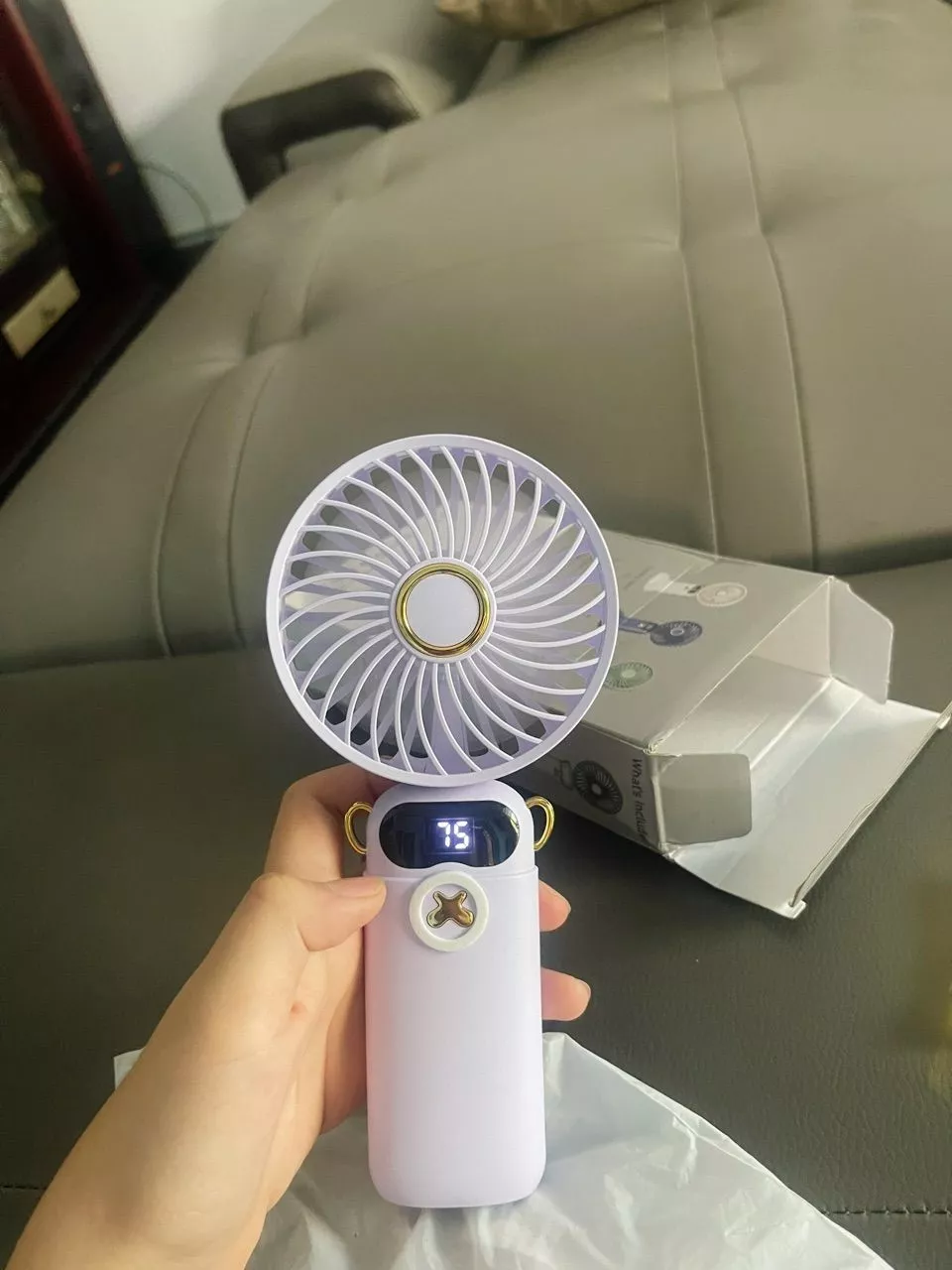 Quạt mini GOOJODOQ quạt cầm tay đa chức năng ba trong một có đế có thể tháo rời