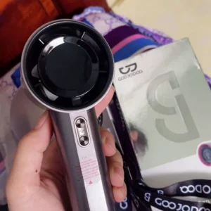 Quạt turbo đa chức năng tốc độ cao Goojodoq tiếng ồn thấp kiểu Mecha có đèn pin LED, màn hình kỹ thuật số và móc treo