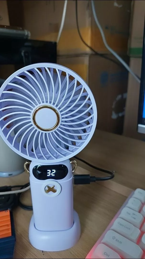 Quạt mini GOOJODOQ quạt cầm tay đa chức năng ba trong một có đế có thể tháo rời