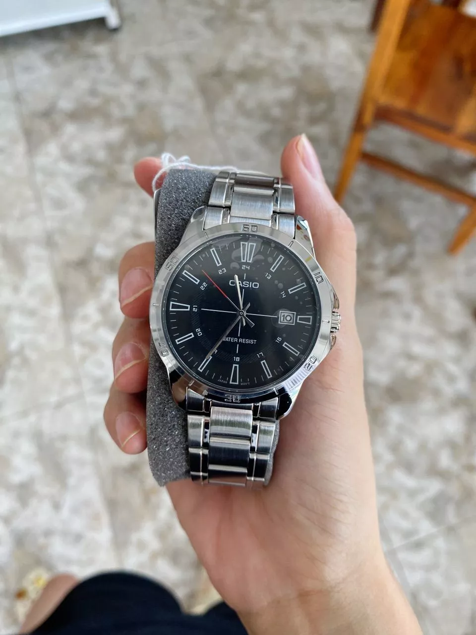 Đồng hồ nam dây kim loại Casio chính hãng Anh Khuê MTP-V004D-1CUDF