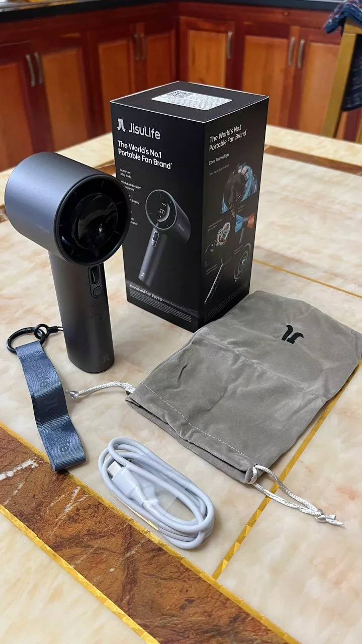 Quạt Cầm Tay Cao Cấp JISULIFE Pro1S 2026 Sử Dụng Đến 40H | Con Lăn 100 Cấp Gió | Màn Hình LED | Bảo Hành 12th Chính Hãng
