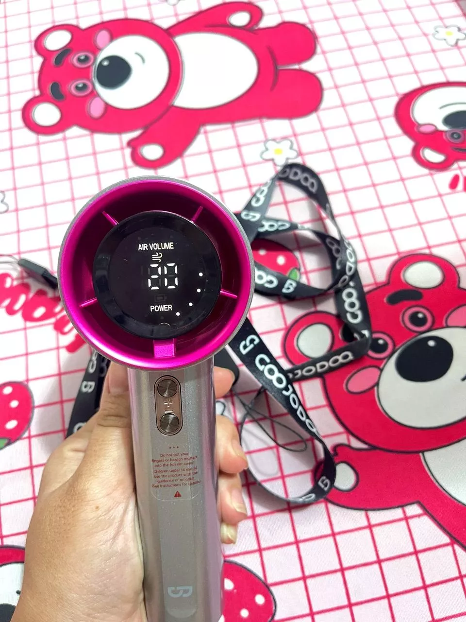 【Tặng quà/Bảo hành nửa năm】GOOJODOQ Quạt Turbo Jet 3600 mAh có thể sạc lại, cầm tay, di động, gió mạnh, tốc độ cao 100 vòng/phút