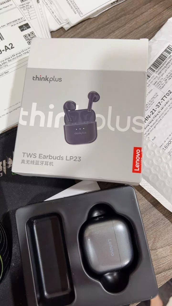 Tai nghe Bluetooth Lenovo LP23 Tai nghe không dây Âm nhạc chơi game Chế độ kép có Mic BT5.4