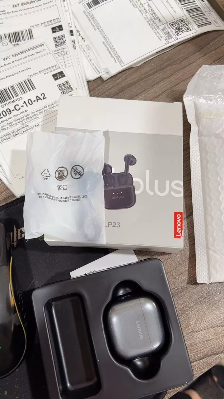 Tai nghe Bluetooth Lenovo LP23 Tai nghe không dây Âm nhạc chơi game Chế độ kép có Mic BT5.4