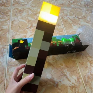 [Sẵn HCM] Đèn Minecraft đuốc treo tường & cầm tay sạc pin, đèn ngủ, đèn decor phòng - Ngơ’store