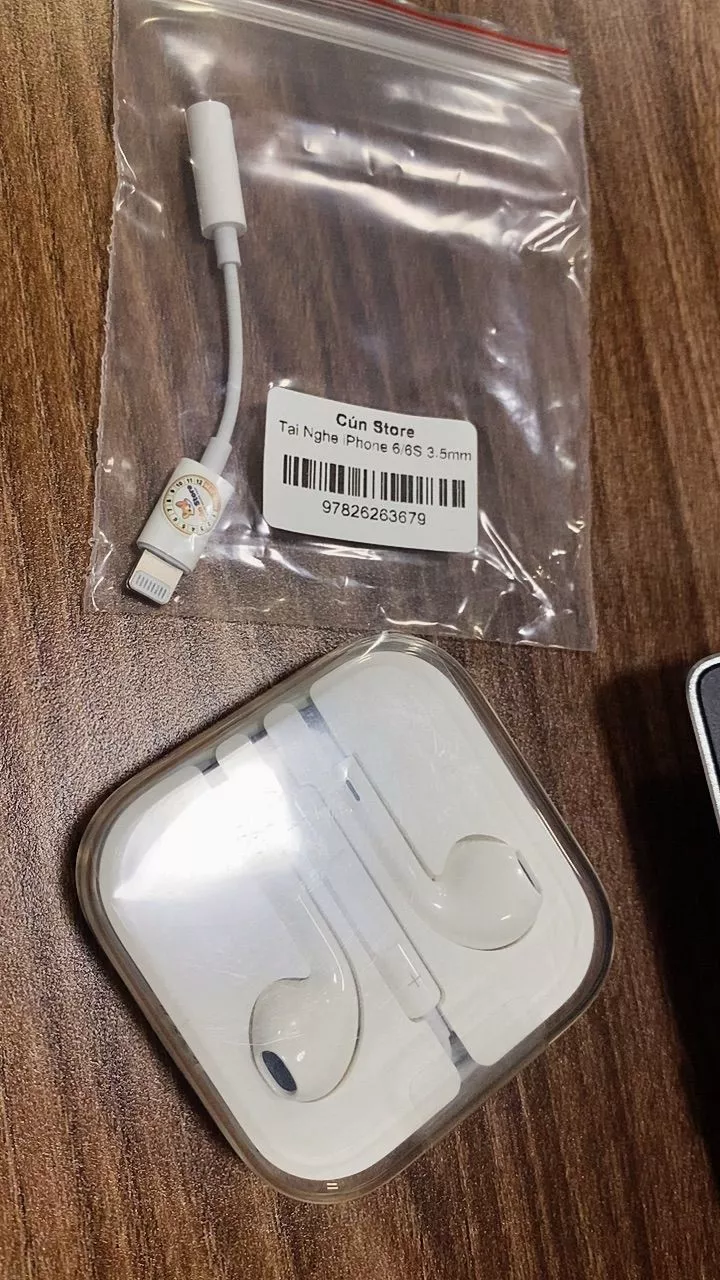 Tai nghe có dây Jack 3.5mm cho 6s, Laptop zin bóc máy | Bảo hành 12 tháng