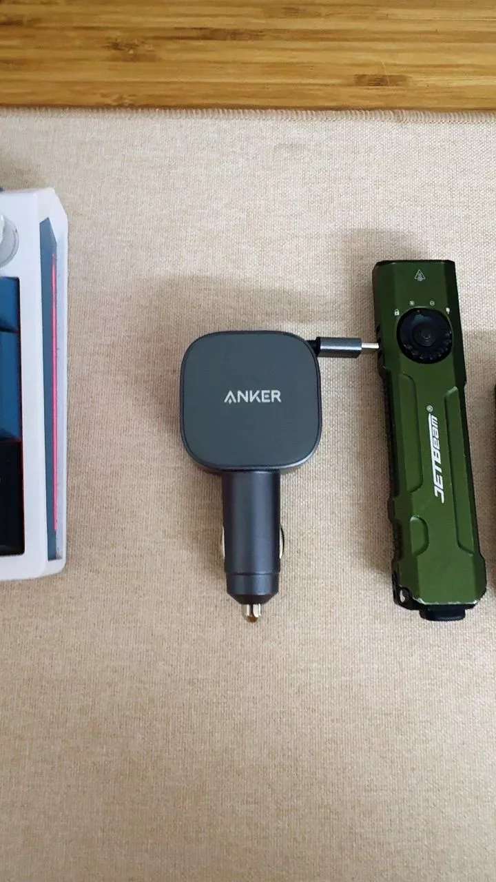 Tẩu sạc xe hơi Anker Nano 75W tích hợp 1 cáp USB-C (Một cổng USB-C 30W) sạc 2 thiết bị hỗ trợ PPS, PD, QC 3.0 - A2738