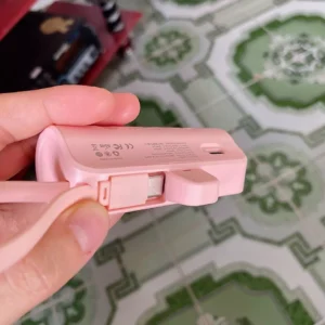 GOOJODOQ 5000mah Mini Power Bank cho iPhone Android Phone Cáp tích hợp Bộ sạc di động nhỏ gọn Lightning & Type C