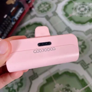 GOOJODOQ 5000mah Mini Power Bank cho iPhone Android Phone Cáp tích hợp Bộ sạc di động nhỏ gọn Lightning & Type C