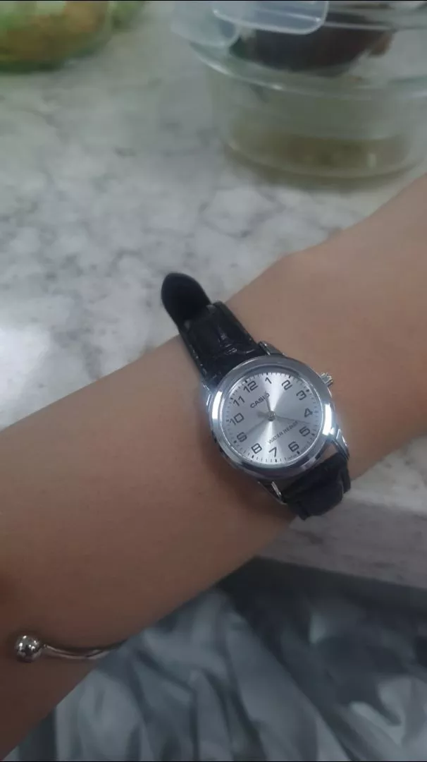 Đồng hồ nữ dây da Casio chính hãng Anh Khuê LTP-V001L-7BUDF