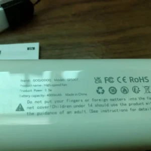 【Tặng quà】Quạt để bàn tốc độ cao GOOJODOQ GFS007 10x Màn hình LED Công suất gió cải tiến và dây đeo di động Pin 3600mAh bền bỉ