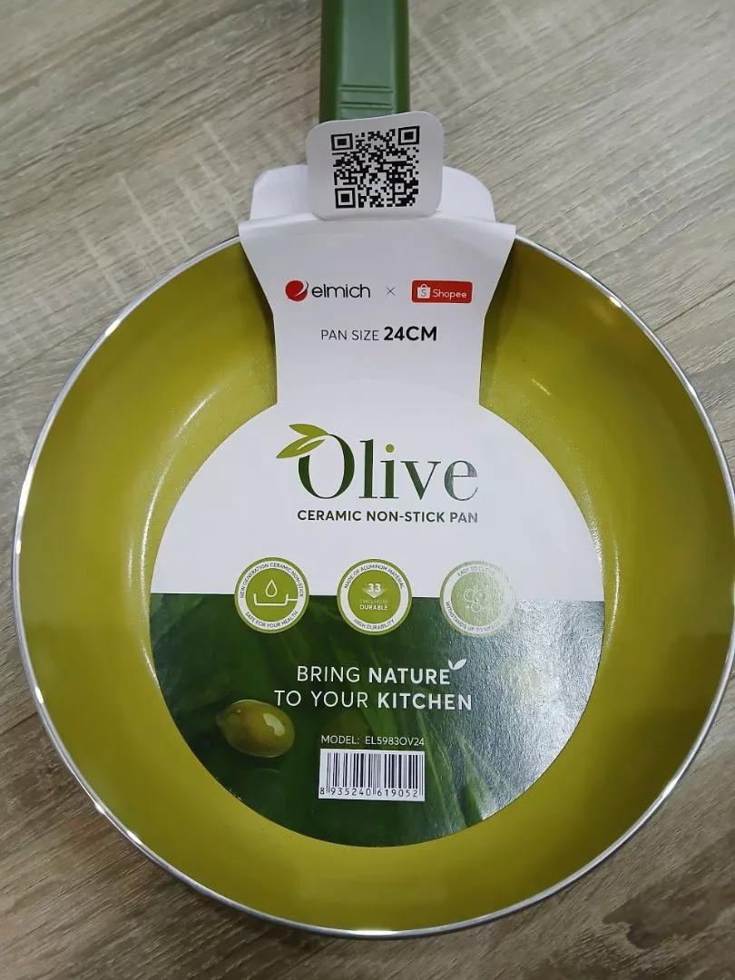 ( Độc quyền chỉ có trên Shopee) Chảo chống dính Ceramic CeraTitan Elmich Olive EL5983OV size 24cm