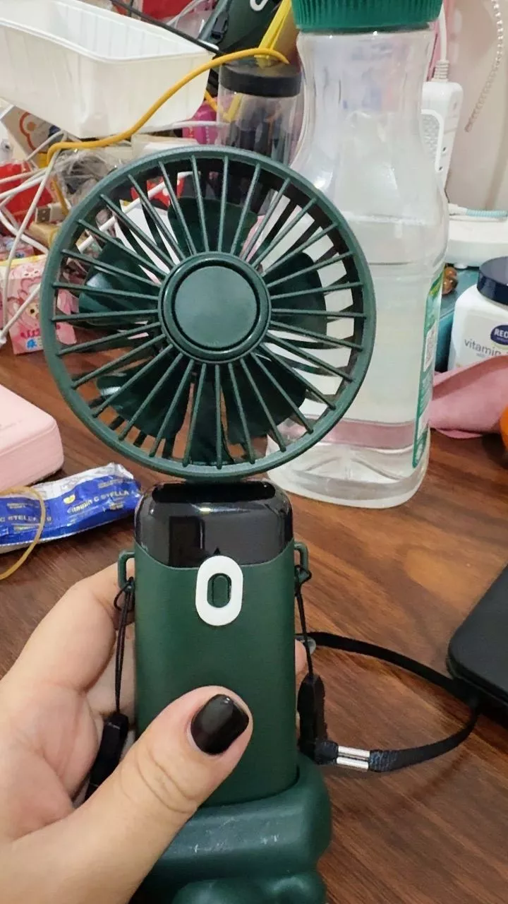 Quạt cầm tay mini gấp gọn 5 cấp độ Didooglt sạc pin tiện dụng, tích điện nhỏ gọn, dễ mang đi