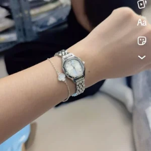 Đồng Hồ Nữ IBSO Mặt Đa Giác Sang Trọng Dây Thép Không Gỉ Chống Nước Tốt Phong Cách Hàn Quốc