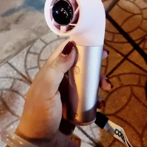 Quạt cầm tay mini tốc độ cao Goojodoq 100 tốc độ có màn hình LED, dây đeo cổ