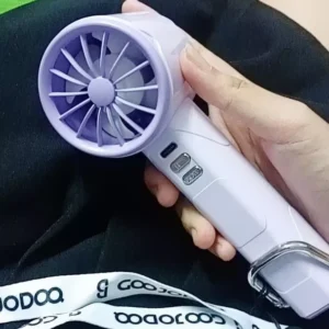 Quạt đa chức năng tốc độ cao Goojodoq 4000mah 10X có đèn pin LED, màn hình kỹ thuật số và móc treo